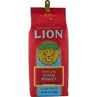 【取り寄せ】ライオンコーヒー ゴールドロースト豆　１０ｏｚ　（283g） 15袋